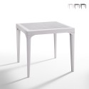Tavolo da giardino bar esterno quadrato 80x80cm in polipropilene Malmo Offerta