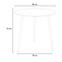 Table ronde de cuisine et salle à manger 80 cm en bois design Frajus Réductions