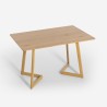 Tavolo da pranzo cucina 120x80cm top legno bianco scandinavo Valk Scelta