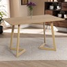 Tavolo da pranzo cucina 120x80cm top legno bianco scandinavo Valk Saldi