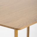 Tavolo da pranzo cucina 120x80cm top legno bianco scandinavo Valk Misure