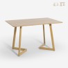 Tavolo da pranzo cucina 120x80cm top legno bianco scandinavo Valk Vendita