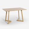 Tavolo da pranzo cucina 120x80cm top legno bianco scandinavo Valk Catalogo