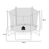 Trampolino elastico per bambini da giardino 185 cm Dyngo M Misure