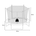 Garten-Trampolin für Kinder 305cm Elastisches Trampolin Dyngo XL Maße