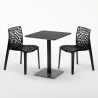 Schwarz Tisch Quadratisch 60x60 cm Bunte Grand Soleil Stühle Gruvyer Licorice Kauf