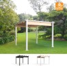 Gazebo da giardino esterno a pergola 3x3m in alluminio Firenze UV Moon Promozione