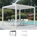 Pergola bioclimatica da giardino 3x3m manuale in alluminio Guadalupe Promozione