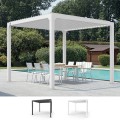 Pergola bioclimatica da giardino 3x3m manuale in alluminio Guadalupe Promozione