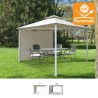 Gazebo 3,3x3,3 metri giardino bar veranda mercato pagoda Antigua uv Vendita