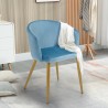 Sedia cucina sala da pranzo camera da letto velluto gambe dorate Patogu Caratteristiche