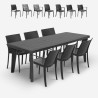 Salon de jardin table extensible 160-220cm + 6 chaises noir Liri Dark Caractéristiques