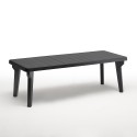 Salon de jardin table extensible 160-220cm + 6 chaises noir Liri Dark 