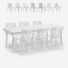 Set tavolo allungabile 160-220cm 6 sedie da giardino bianco Liri Light Offerta