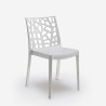 Table extensible 160-220cm + 6 chaises de jardin blanc Liri Light 