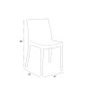 Set tavolo giardino esterno 80x80cm rattan 4 sedie bianco Nisida Light 