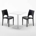Weiß Tisch Quadratisch 60x60 2 Bunte Stühle Paris Lemon Auswahl
