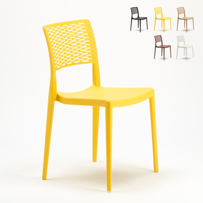 Lot de 20 Chaises pour bar restaurant en polypropylène Cross Lot de 20 Chaises pour bar restaurant en polypropylène Cross