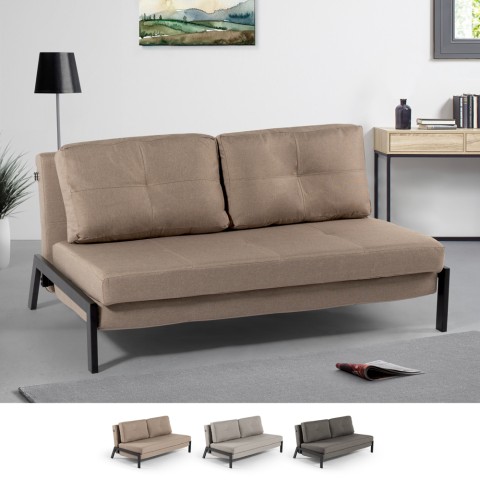 2-Sitzer Sofa Bett modernes Design Samt Stoff Wohnzimmer Bellamy Aktion