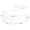 Divano letto 2 posti moderno design tessuto soggiorno Bellamy 