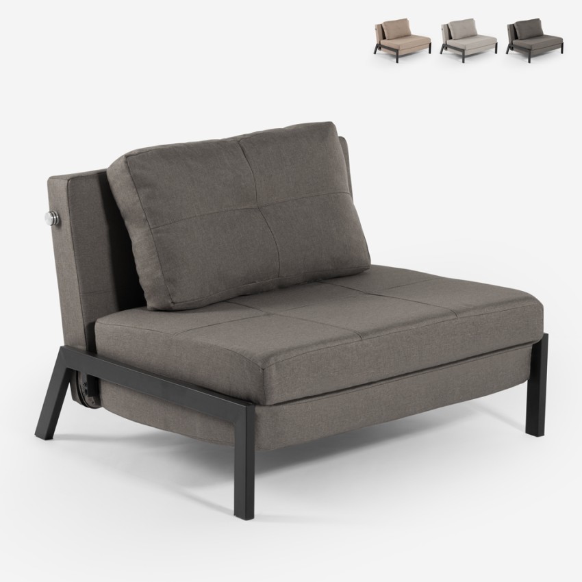 Poltrona letto in tessuto pieghevole soggiorno ufficio Selene Promozione