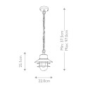 Lampe suspendue extérieure lanterne de jardin IP44 Copenhagen8 