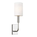 Lampada da parete classica moderna paralume in tessuto bianco Brianna1 Saldi