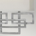 Lampada applique da parete design moderno paralume tessuto Lanza Sconti