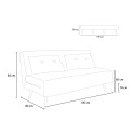 Divano letto soggiorno 2 posti stile scandinavo tessuto Elettra 