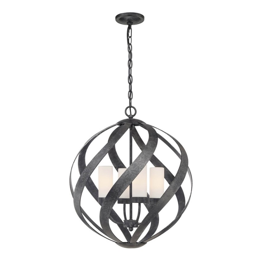 Lustre design moderne chandelier suspension 4 lumières Blacksmith Promotion