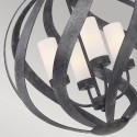 Lampadario design moderno candelabro sospensione 4 luci Blacksmith Offerta