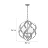 Lampadario design moderno candelabro sospensione 4 luci Blacksmith Catalogo