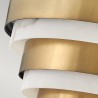 Plafoniera lampada da soffitto design moderno bianco dorato Echelon Offerta