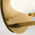 Lampada applique da parete moderna metallo paralume vetro bianco Pim Stock