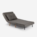 Canapé lit 2 places + fauteuil pliable tissu style scandinave Sienna Prix