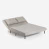 Set divano letto 2 posti scandinavo + poltrona pieghevole Sienna 