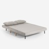 Set divano letto 2 posti scandinavo + poltrona pieghevole Sienna 