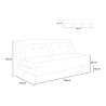 Set divano letto 2 posti scandinavo + poltrona pieghevole Sienna 