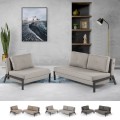Set poltrona pieghevole + divano letto 2 posti tessuto Elysee Promozione