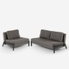 Set poltrona pieghevole + divano letto 2 posti tessuto Elysee Saldi