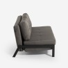 Set poltrona pieghevole + divano letto 2 posti tessuto Elysee Costo