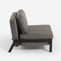 Set poltrona pieghevole + divano letto 2 posti tessuto Elysee 