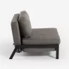 Ensemble canapé-lit 2 places + fauteuil pliant en tissu Elysee 