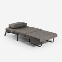 Set poltrona pieghevole + divano letto 2 posti tessuto Elysee 