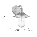 Applique vintage lampada parete industriale in metallo 1 luce Rigby Costo