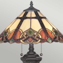 Lampada da tavolo stile Tiffany classico paralume colorato Cambridge Vendita
