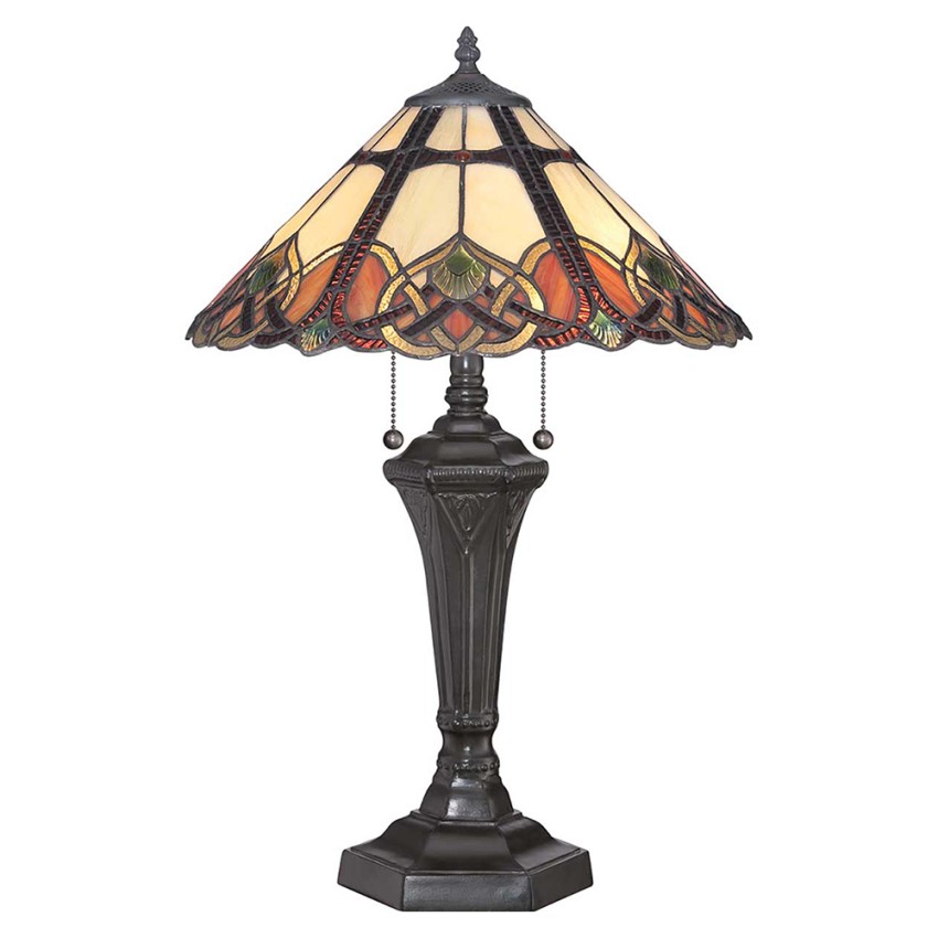 Tischlampe im klassischen Tiffany-Stil mit buntem Lampenschirm Cambridge Aktion Tischlampe im klassischen Tiffany-Stil mit buntem Lampenschirm Cambridge Aktion