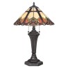 Lampada da tavolo stile Tiffany classico paralume colorato Cambridge Promozione