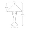 Lampada da tavolo stile Tiffany classico paralume colorato Cambridge Sconti