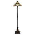 Lampada da terra classica in stile Tiffany paralume colorato Inglenook Promozione